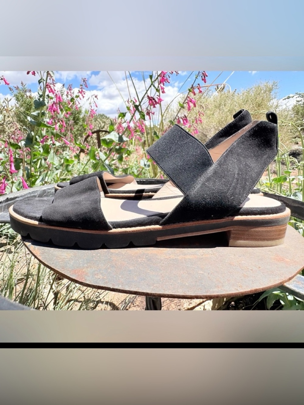 Stuart Weitzman Black Suede Sandals